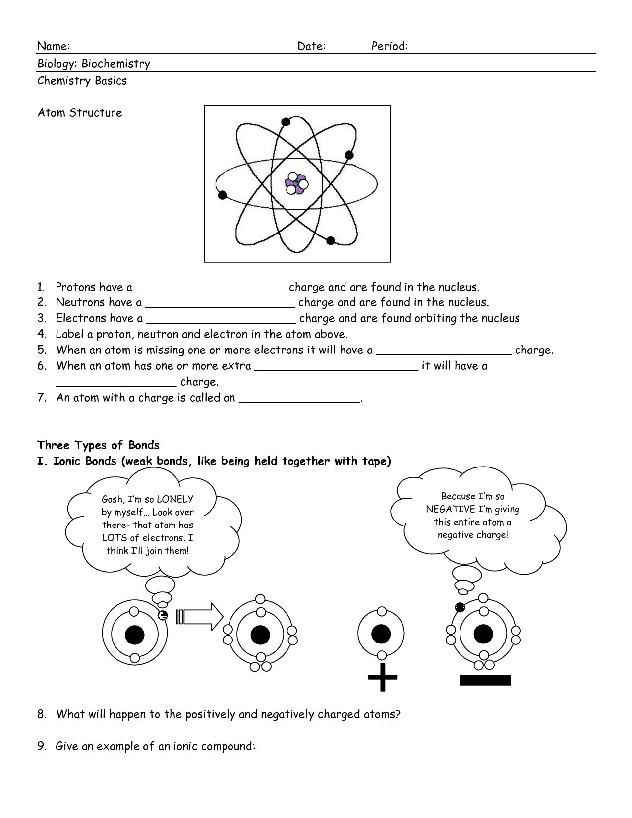 lewis structure worksheet and key